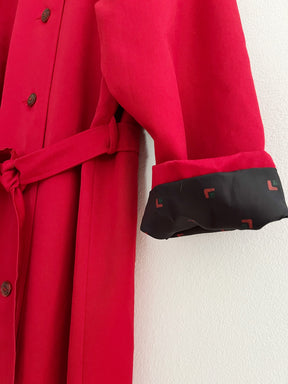 Rød vintage trenchcoat