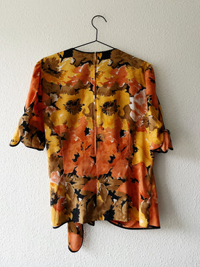 Vintage slå-om bluse