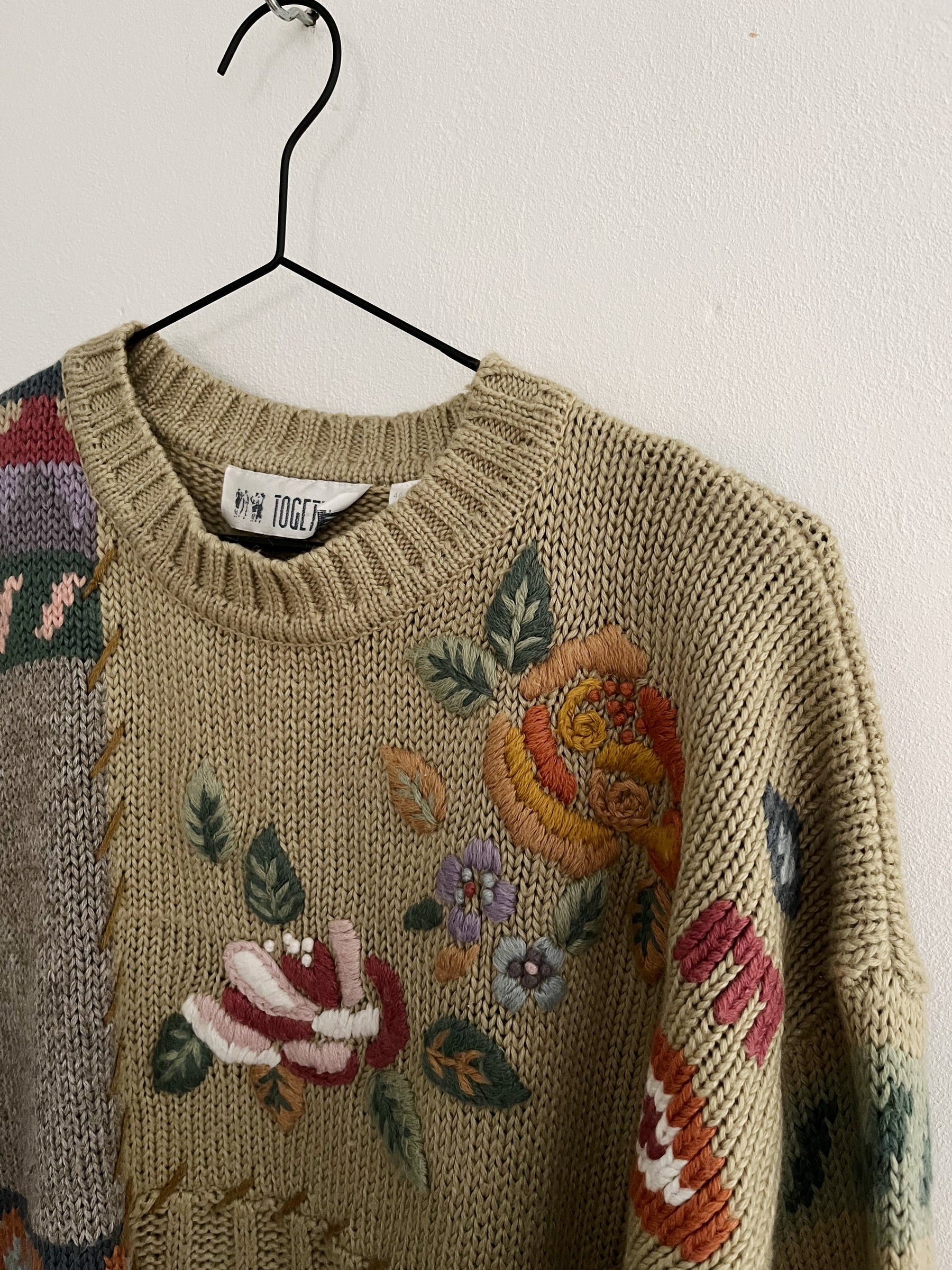 Together vintage sweater m. blomster