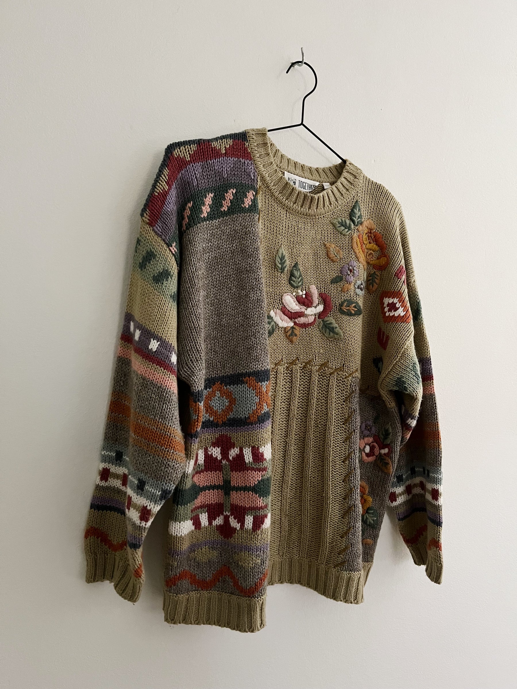 Together vintage sweater m. blomster