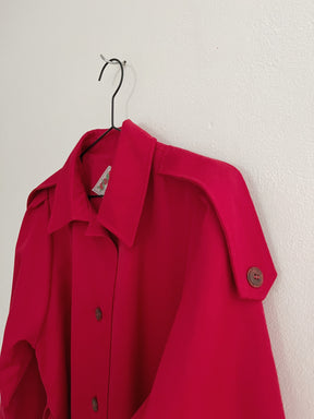 Rød vintage trenchcoat