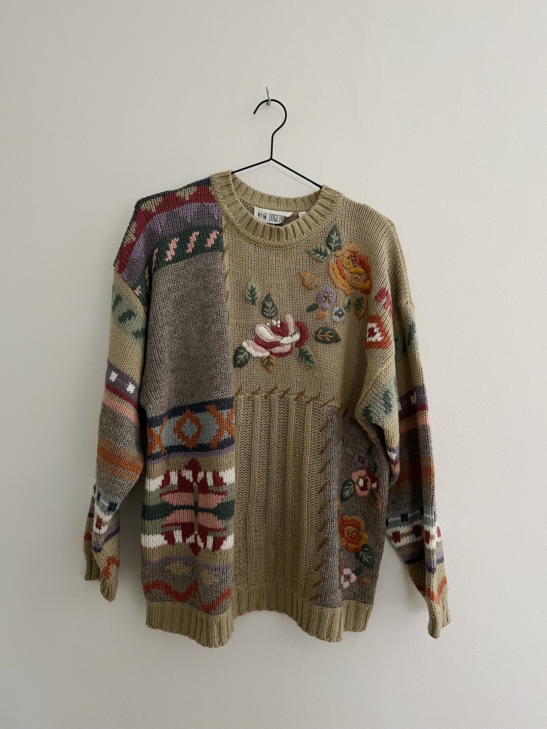 Together vintage sweater m. blomster