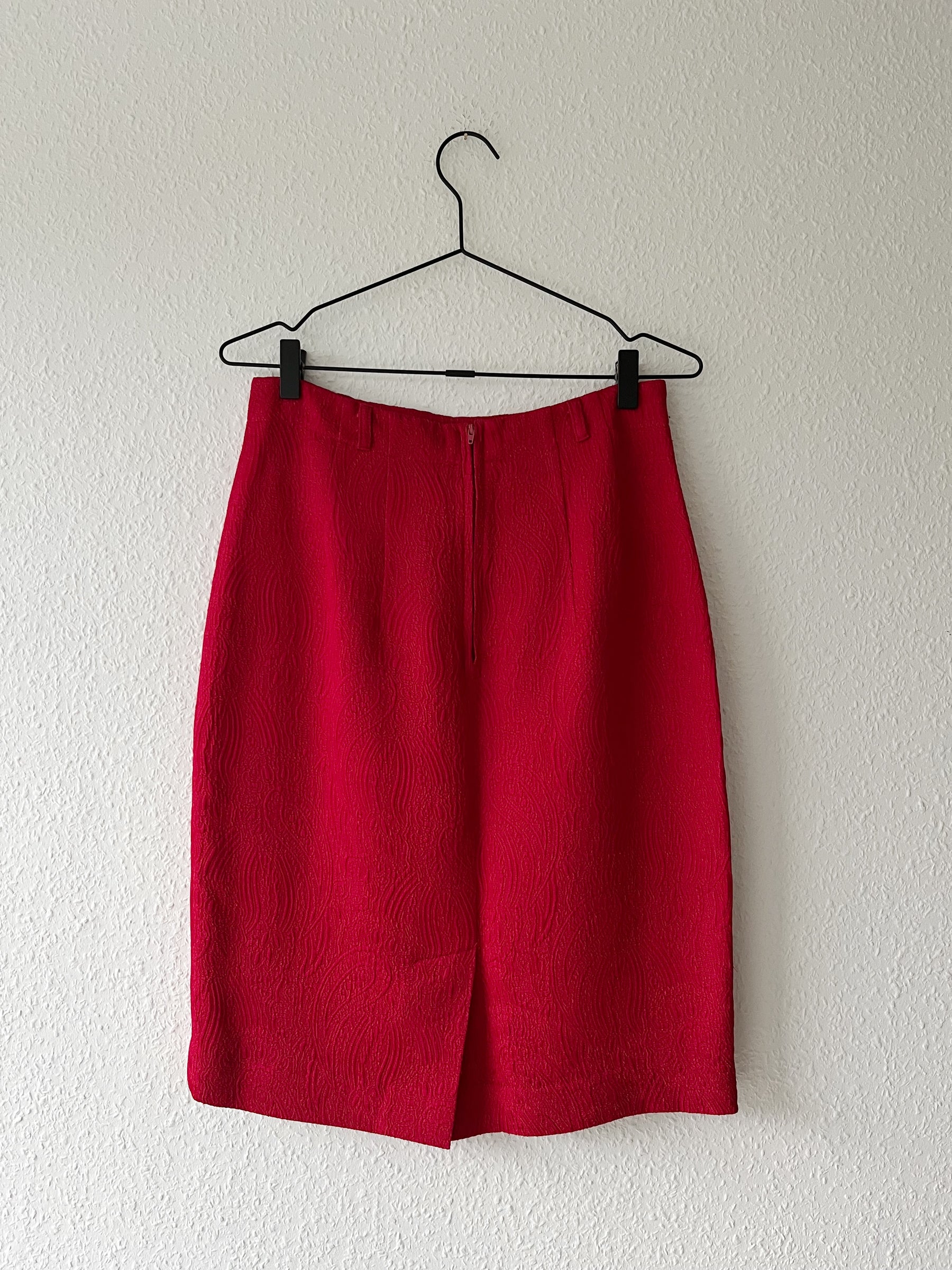 Rød vintage nederdel