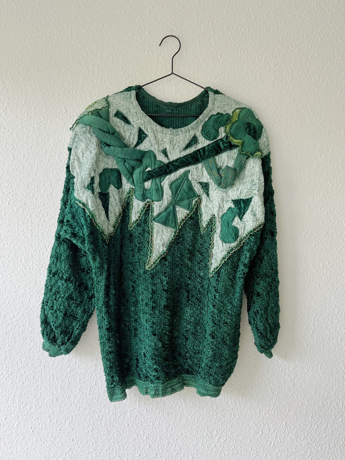 Funky grøn vintage 80'er sweater
