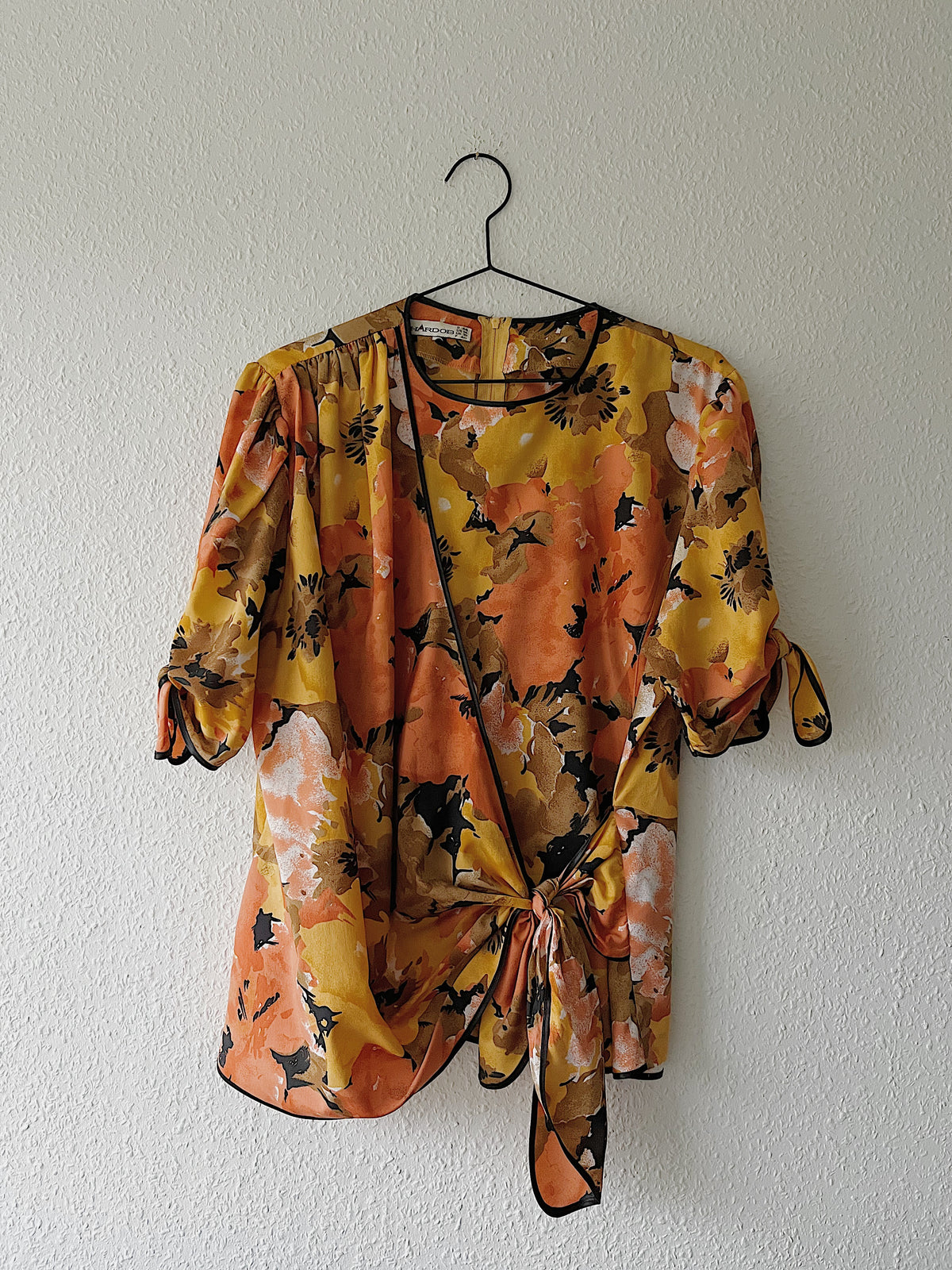 Vintage slå-om bluse