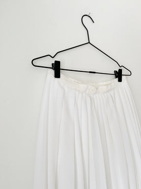 Hvid plisseret vintage nederdel