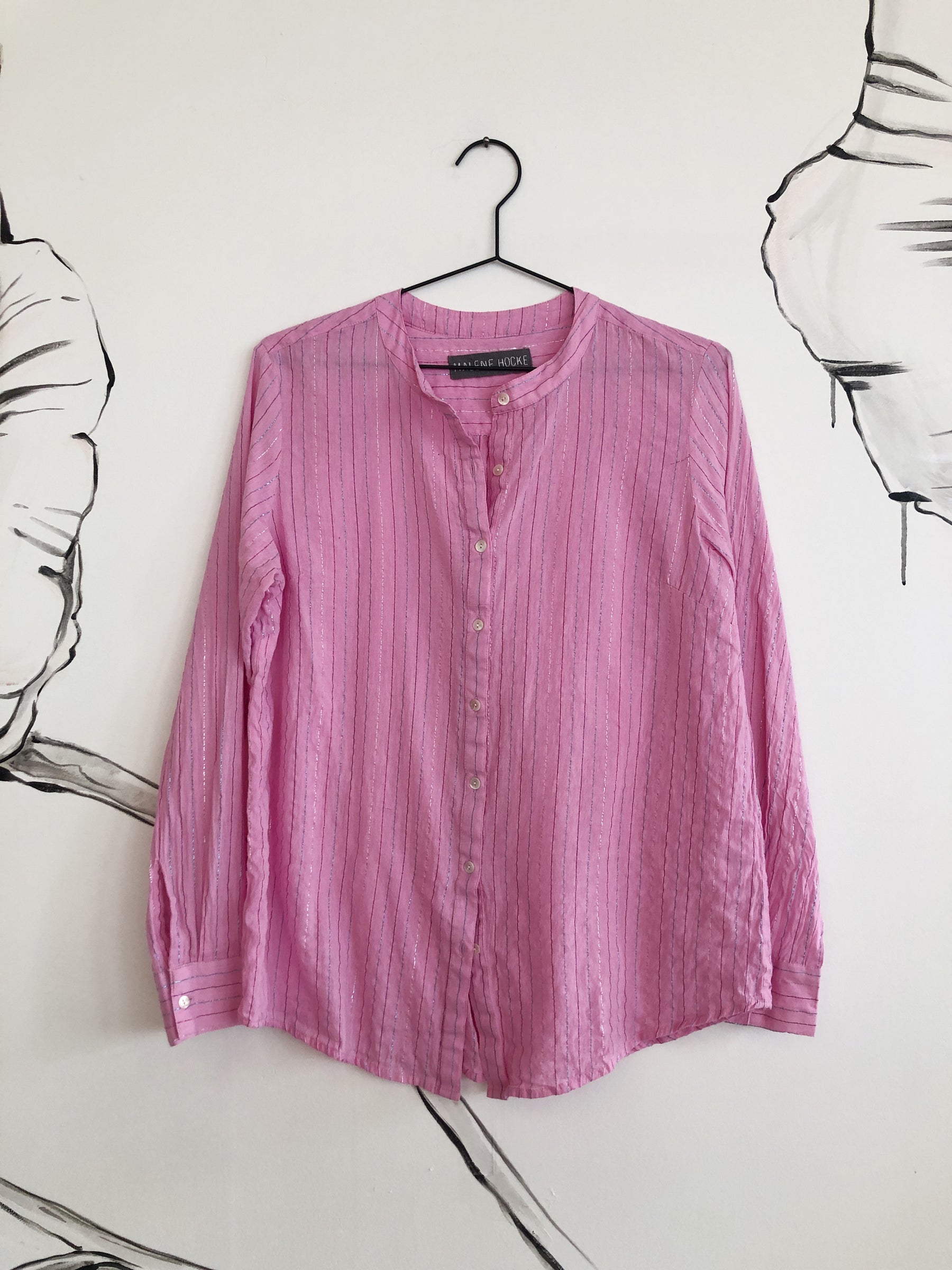 Pink bomulds skjorte