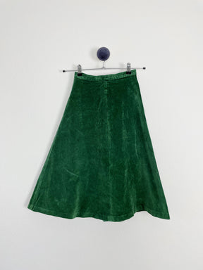 Grøn vintage nederdel
