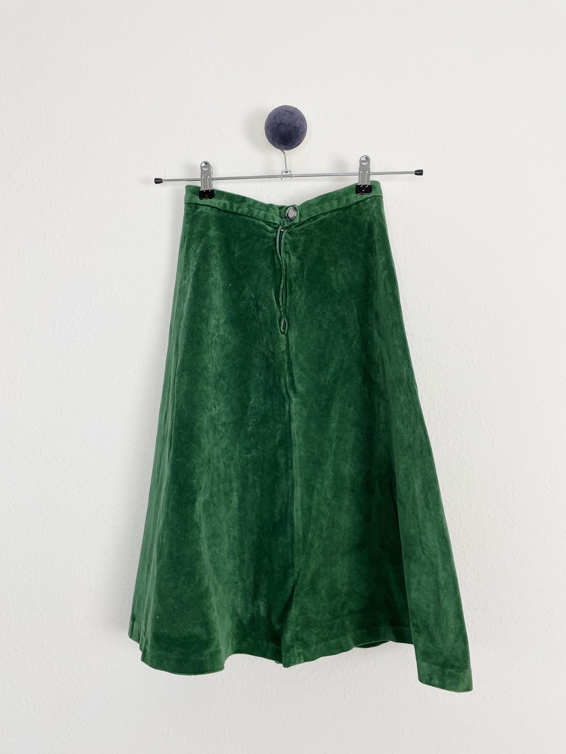 Grøn vintage nederdel