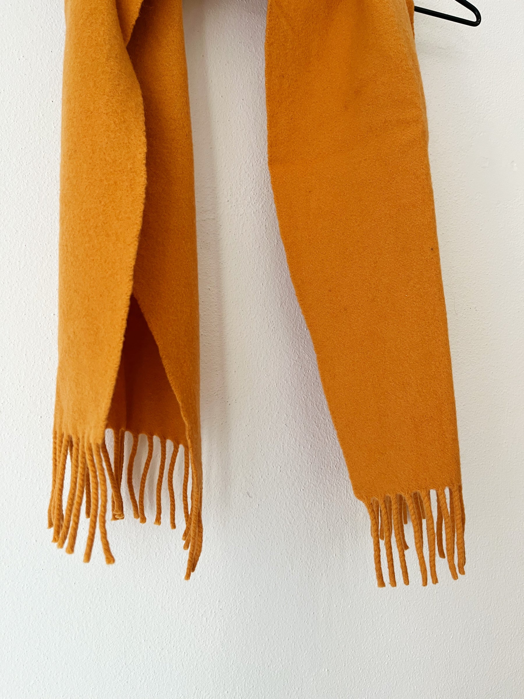 Orange uld halstørklæde