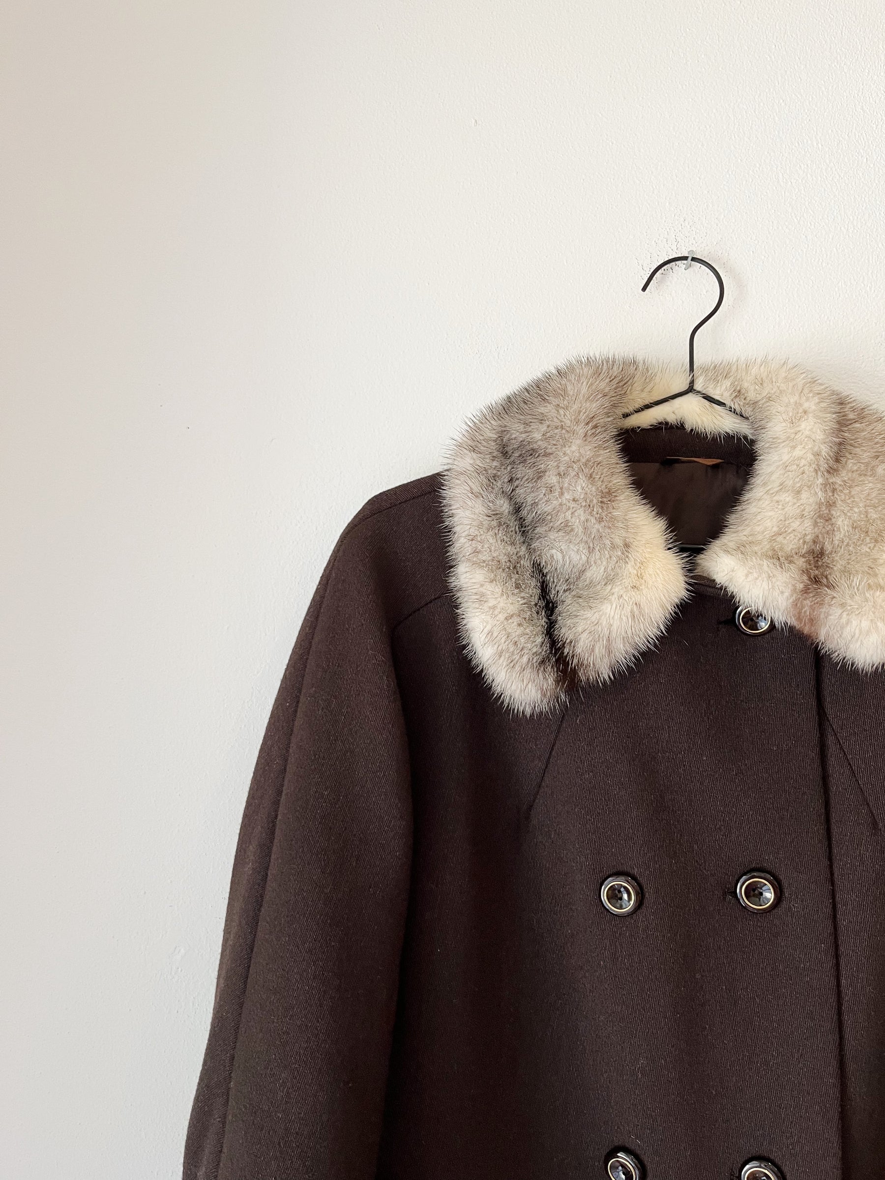 Vintage 60'er uld frakke