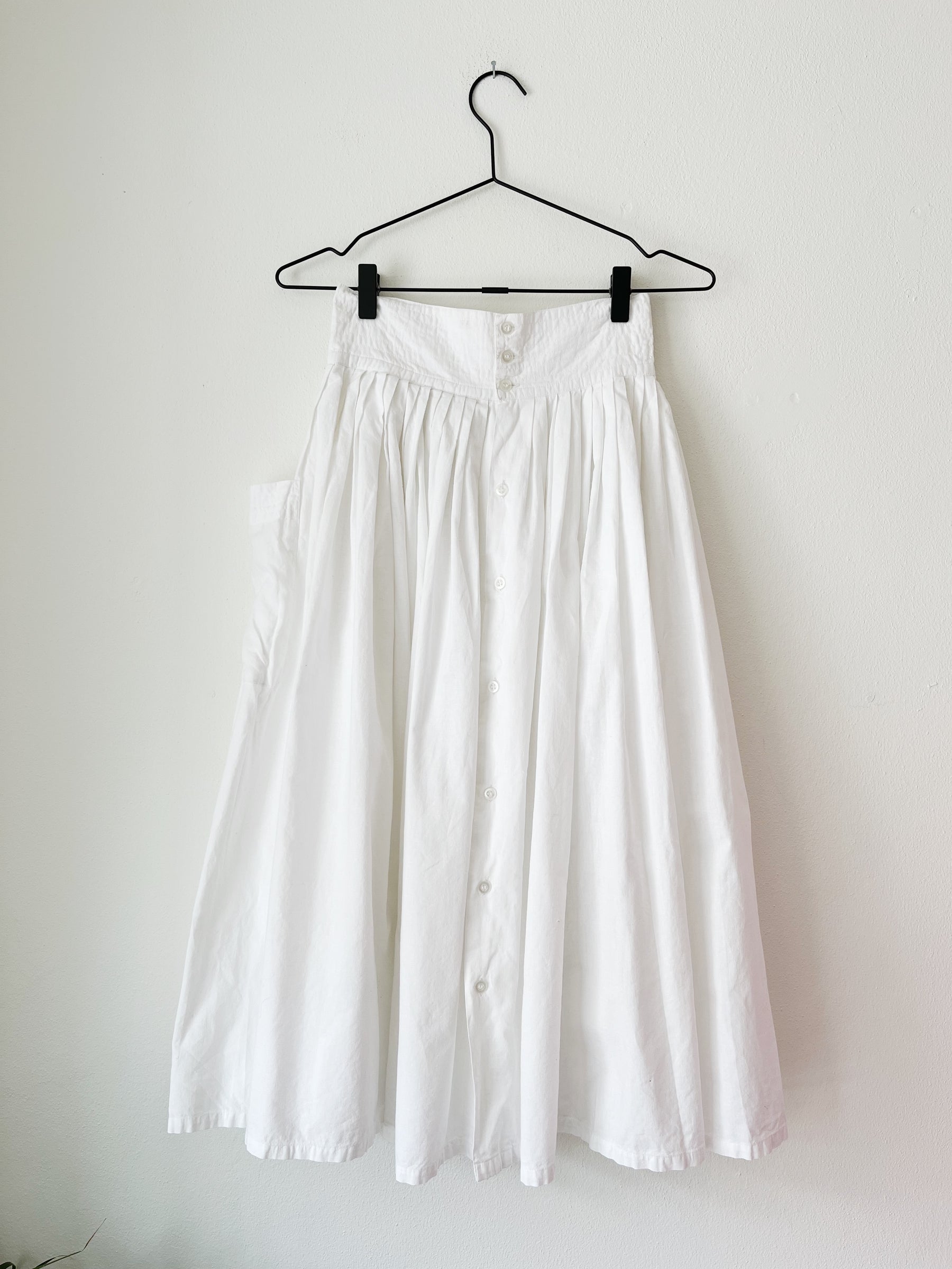 Hvid vintage nederdel