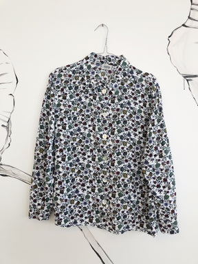 Retro skjorte med blomsterprint