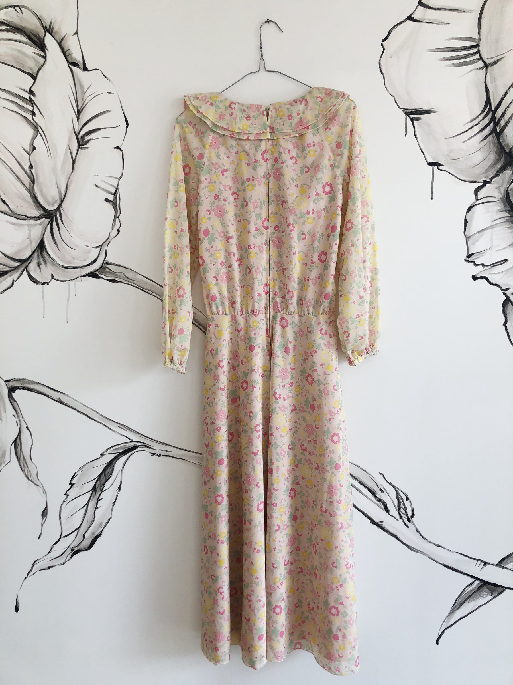 Vintage kjole med blomster