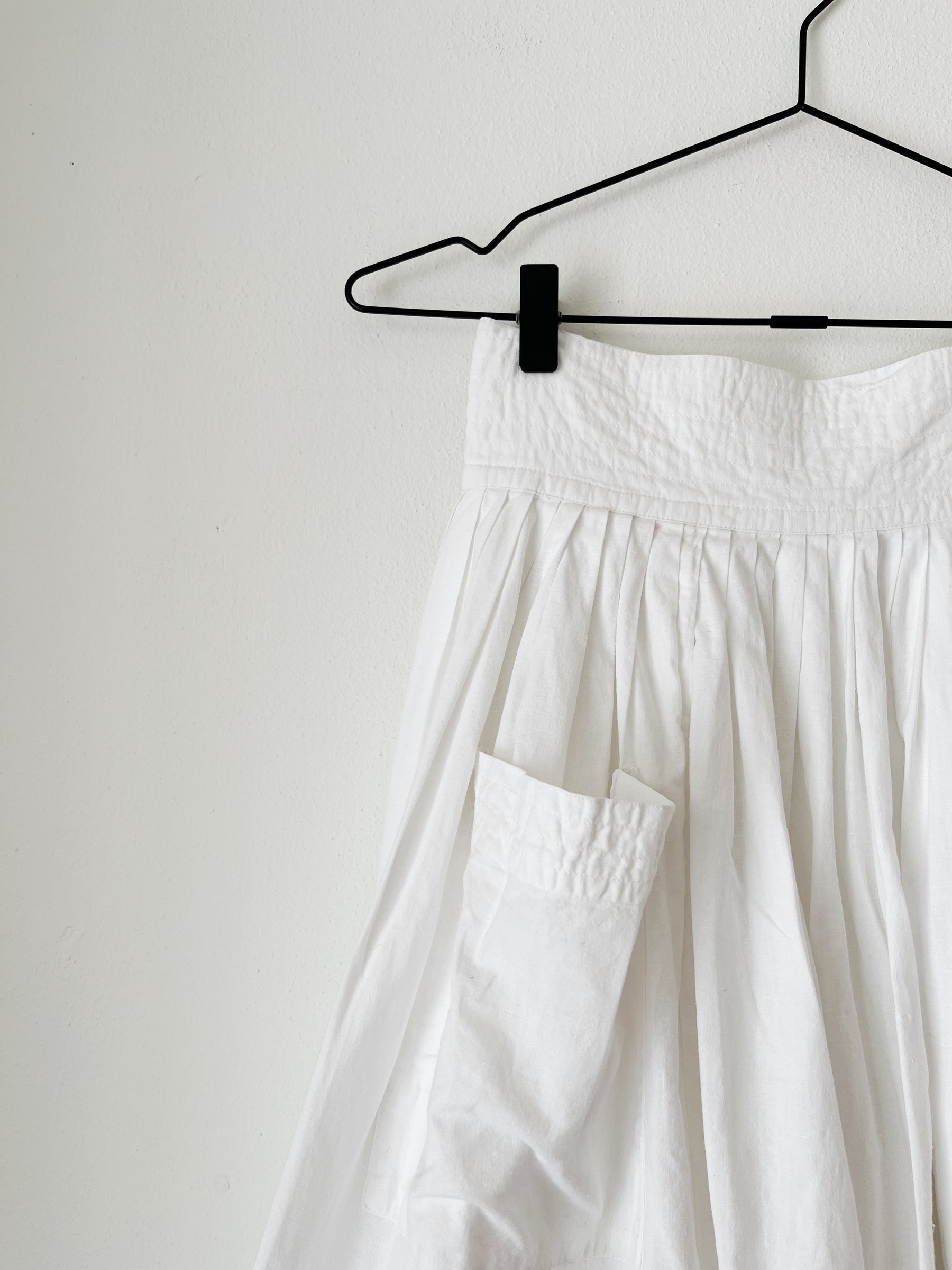 Hvid vintage nederdel